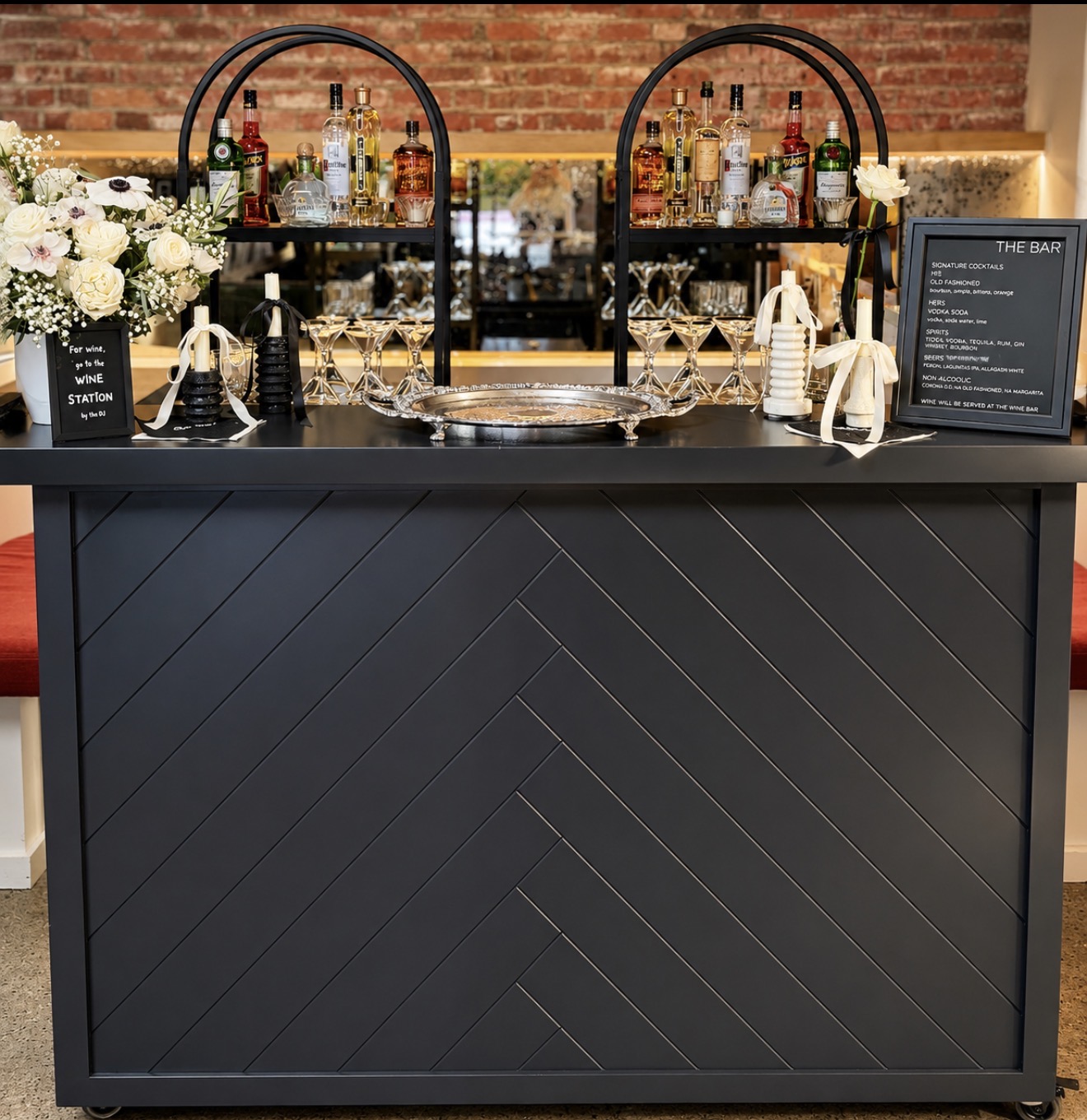 Wyndham branded mobile cocktail bar